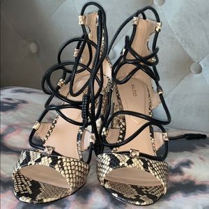 Aldo Snake Print Heels